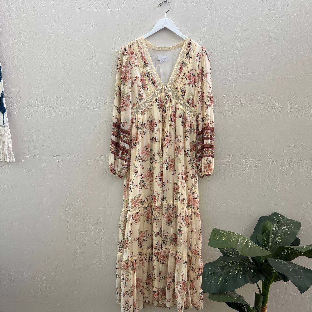 NEW $198 A Collective Story Boho Floral Printed Maxi Dress - Picture 3 of 6